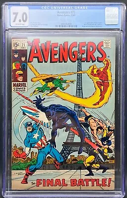 Buy Avengers #71 1969 CGC 7.0 Off-White Pages • 232.97£