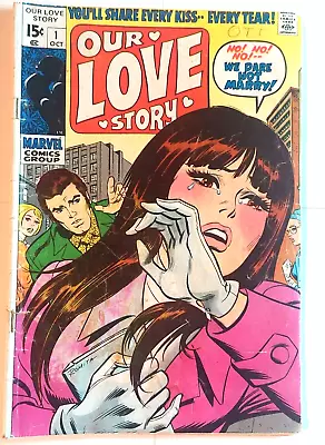 Buy Vintage Our Love Story Comics # 1 Marvel Comics October 1, 1969 • 23.30£