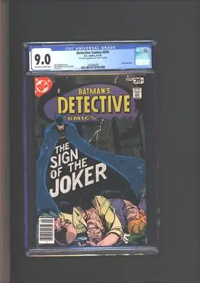 Buy Detective Comics #476 CGC 9.0  DC Comics Questionnaire  Insert Included. Joker A • 100.95£