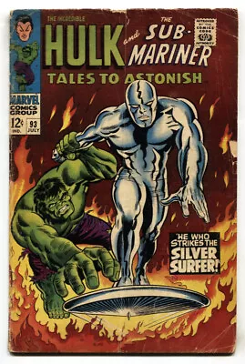 Buy Tales To Astonish #93 Comic Book 1967-Hulk - Silver Surfer- Sub-Mariner • 190.27£