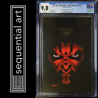 Buy Star Wars Darth Maul Black White & Red #1 2nd Print 1:25 Marquez CGC 9.8 WP NM/M • 232.97£