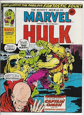 Buy Mighty World Of Marvel 1975 #165 Fine/Very Fine Hulk • 11.64£