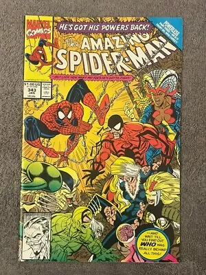 Buy Amazing Spider Man #343 (RAW 9.4 1991) 1st Cardiac. Tiger Electronics. • 38.83£