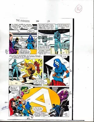 Buy Original 1988 Avengers 296 Color Guide Art Page:Thor,She-Hulk,Marvel Comics,80's • 39.46£