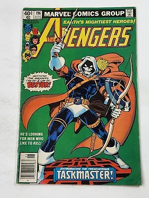 Buy Avengers 196 NEWSSTAND 1st Full App Taskmaster George Perez Art Bronze Age 1980 • 42.71£