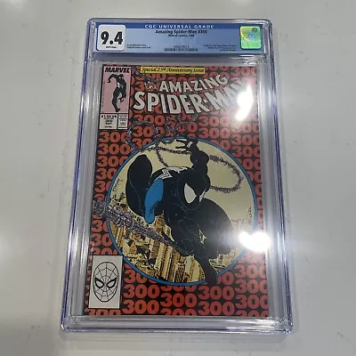 Buy Amazing Spider-man #300 Cgc 9.4 White Mcfarlane Key 1st App Venom 1988 Perfect C • 543.63£