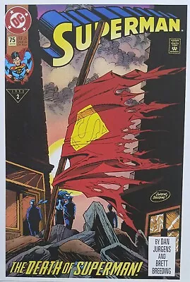 Buy SUPERMAN Death Of Superman Retro DC Comic Cover Repro Poster Issue #75 1993 . • 3.99£