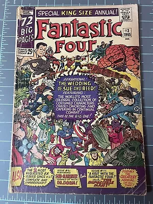 Buy Fantastic Four Annual 3 Wedding Of Sue & Reed 1st App Patsy Walker 1965 VG- • 34.95£