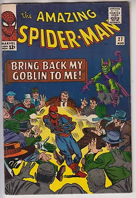 Buy Amazing Spider-man # 27  Fn+ 6.5  Green Goblin  Cents  1965 • 174.95£
