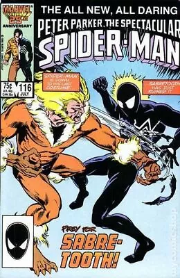Buy Spectacular Spider-Man Peter Parker #116 FN+ 6.5 1986 Stock Image • 13.98£