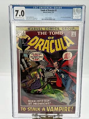 Buy Tomb Of Dracula #3 Cgc 7.0 Ow/wh Pages   Letter From Michelinie • 69.89£