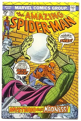 Buy AMAZING SPIDER-MAN #142 VG/F, Mysterio! Marvel Comics 1975 • 15.53£