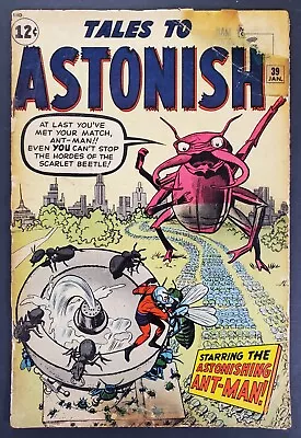 Buy Tales To Astonish #39 Early Ant Man Appearance Marvel Comics 1963 • 38.83£