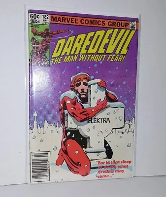 Buy Marvel DAREDEVIL 182 Elektra Grave Punisher Kingpin Newsstand Frank Miller 1982 • 10.09£