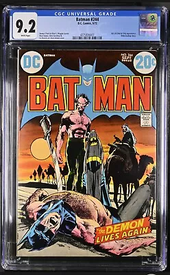 Buy Batman #244 CGC 9.2 (1972) Iconic Neal Adams Cover Ra's Al Ghul Talia DC NM- • 505.79£