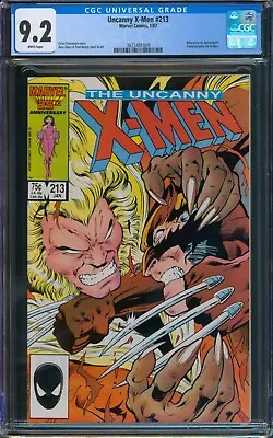 Buy Uncanny X-Men #213- CGC 9.2 - NM-!!! - Wolverine Vs Sabretooth!!!! Key! • 42.71£