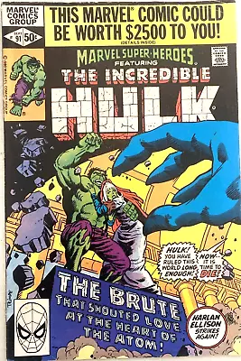 Buy Marvel Super-heroes Featuring Incredible Hulk. # 91. September 1980. Fn. 6.0. • 3.14£
