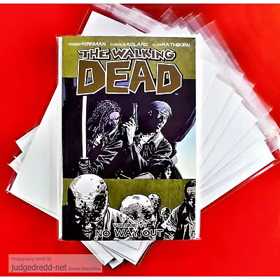 Buy Comic Bags ONLY Acid-Free Size17 Resealable For TPBs Eg TWD Comic Books X 25 • 12.98£