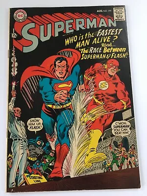 Buy Superman #199 1st Flash Race With Superman Justice League App 1967 DC 5.5-6.0?? • 143.67£