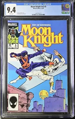 Buy Moon Knight V2 #5 (1985) Cgc 9.4 White Pages • 15.17£