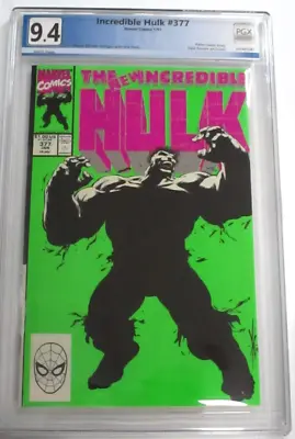 Buy The Incedible Hulk #377 Bruce Banner Merges Pgx Graded 9.4 Key Cover Green • 38.83£