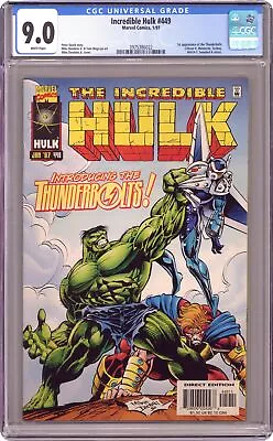 Buy Incredible Hulk #449D CGC 9.0 1997 3975386022 1st App. Thunderbolts • 93.19£