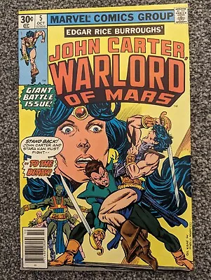 Buy John Carter Warlord Of Mars 5. Marvel 1977. Combined Postage • 4.98£
