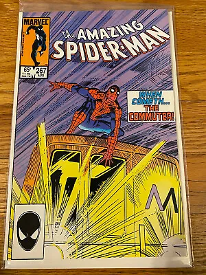Buy RARE 1985 Marvel Comics The Amazing Spider-Man #267 Iconic Train Riding Cover B1 • 7.76£
