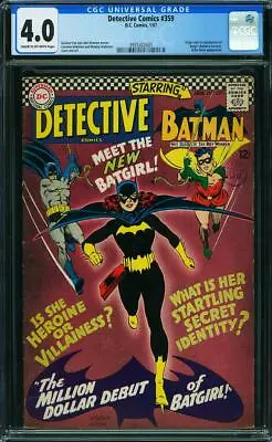 Buy Detective Comics #359 CGC 4.0 1967 1st Batgirl Barbara Gordon Batman M12 391 Cm • 695.06£