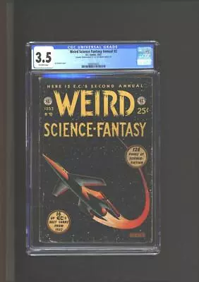 Buy Weird Science Fantasy Annual #2 CGC 3.5 Spaceship Cover 1953 • 855.79£