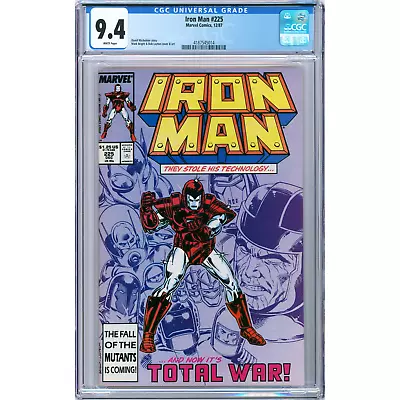 Buy Iron Man #225 1987 Marvel CGC 9.4 Part One Of The Armor Wars • 77.66£