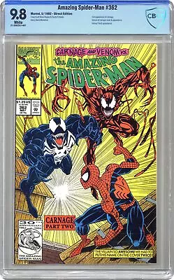 Buy Amazing Spider-Man #362 1st Printing CBCS 9.8 1992 21-2092531-007 • 69.24£
