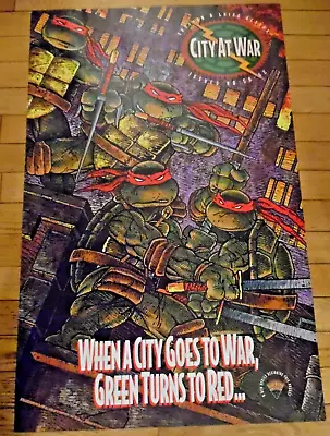 Buy TEENAGE MUTANT NINJA TURTLES TMNT CITY AT WAR PROMO POSTER - Original Issue • 16.77£