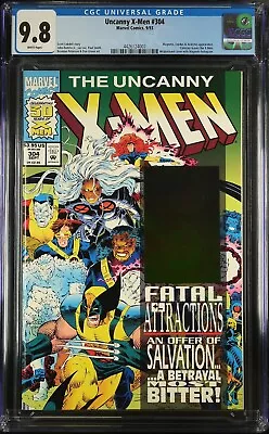 Buy Uncanny X-Men #304 - CGC 9.8 WP! Colossus Leaves The X-Men! Hologram Cover! 1993 • 54.35£
