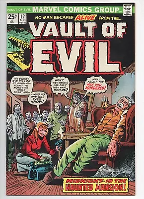 Buy VAULT OF EVIL Volume 1 #12 MARVEL Stan LEE August 1974 Comic USA Book VF/NM • 19.41£