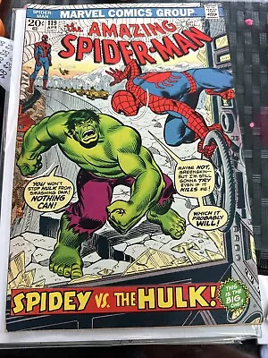 Buy AMAZING SPIDER-MAN #119   SPIDEY VS THE HULK  Nice Mid Grade Copy! Iconic Battle • 58.24£