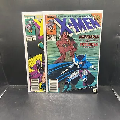 Buy The Uncanny X-Men #256 & 257 Newsstand 1st New Psylocke Kiwannon 1989 (A2)(20) • 13.97£