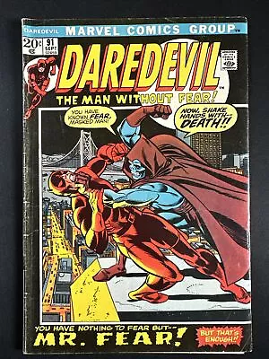 Buy Daredevil #91 Marvel Comics Vintage Old Bronze Age 1st Print 1972 Good *A4 • 6.21£