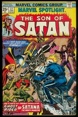 Buy Marvel Comics MARVEL SPOTLIGHT #22 The Son Of Satan Ghost Rider VFN- 7.5 • 19.41£