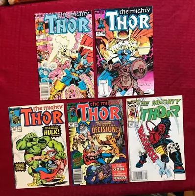 Buy The Mighty Thor Lot #339 VF/NM, 342 VF, 385 GD/VG, 408 FN, 451 GD+ 1984 Marvel • 15.52£
