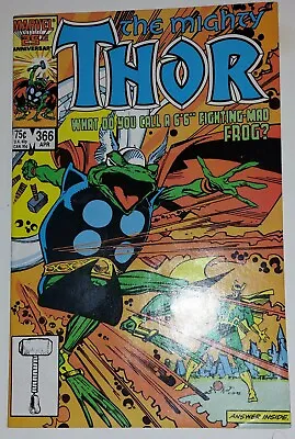 Buy THOR #366 1st APP OF THROG Cvr 1986  FROG THOR  WALTER SIMONSON Art NM • 11.64£