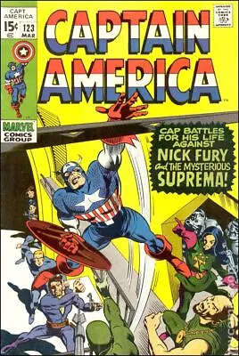 Buy Captain America #123 VG- 3.5 1970 Stock Image Low Grade • 8.54£