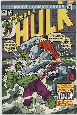 Buy The Incredible Hulk #165   FINE   Marvel • 5.44£