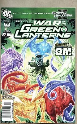 Buy Green Lantern #63-2011 Fn 6.0 Newsstand Variant Cover War Of The Green Lanterns • 23.29£