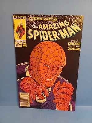 Buy Amazing Spider-Man  #307 (Newsstand)  Marvel | Todd McFarlane Chameleon  (M15 ) • 11.64£