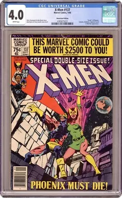 Buy Uncanny X-Men #137 Newsstand CGC 4.0 (1963) Death Of Phoenix 1980 Slab • 38.83£