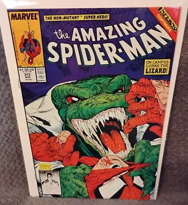 Buy AMAZING SPIDER-MAN #313 NM Todd McFarlane Art/cov 1989 - The Lizard App. • 15.49£