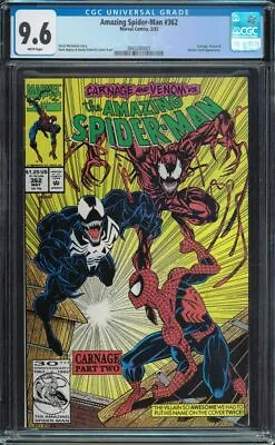 Buy Amazing Spider-man #362 CGC 9.6 White 2nd Carnage App Venom 1992 • 36.95£