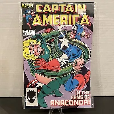 Buy 1985 Marvel Comics #310 Captain America In The Arms Of Anaconda! VF +/- • 11.67£
