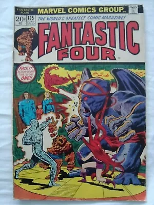 Buy Fantastic Four #135 Vintage Bronze Age. Marvel Comics 1973. Dragon Man. 20c Copy • 6£